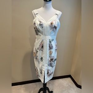 Ted Baker floral bodycon dress woodland